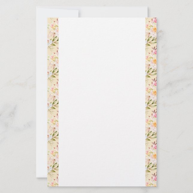 Stationery Paper-Yellow Roses (Front)