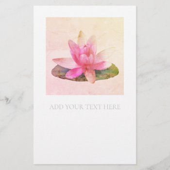 Stationery : Pink Lotus by TINYLOTUS at Zazzle
