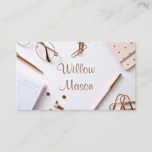 Stationery Planner Pen Paper Clip Business Card