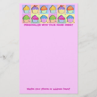 Stationery - Pop Art Cupcakes