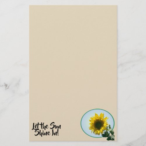 Stationery _ Sunflower with Text
