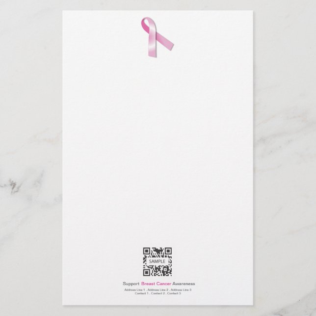Stationery Template Breast Cancer Awareness (Front)