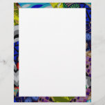 Stationery With Colorful Collaged Border at Zazzle