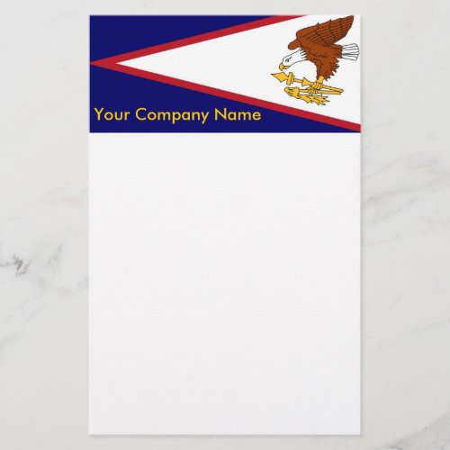 Stationery with Flag of American Samoa