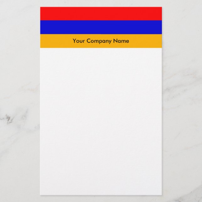 Stationery with Flag of Armenia (Front)