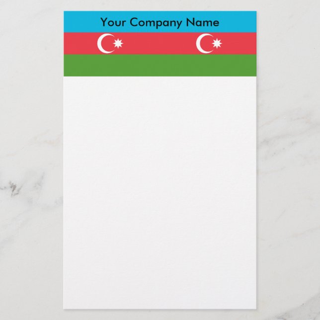 Stationery with Flag of Azerbaijan (Front)