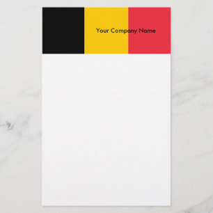 Stationery with Flag of Belgium