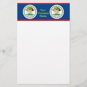 Stationery with Flag of Belize