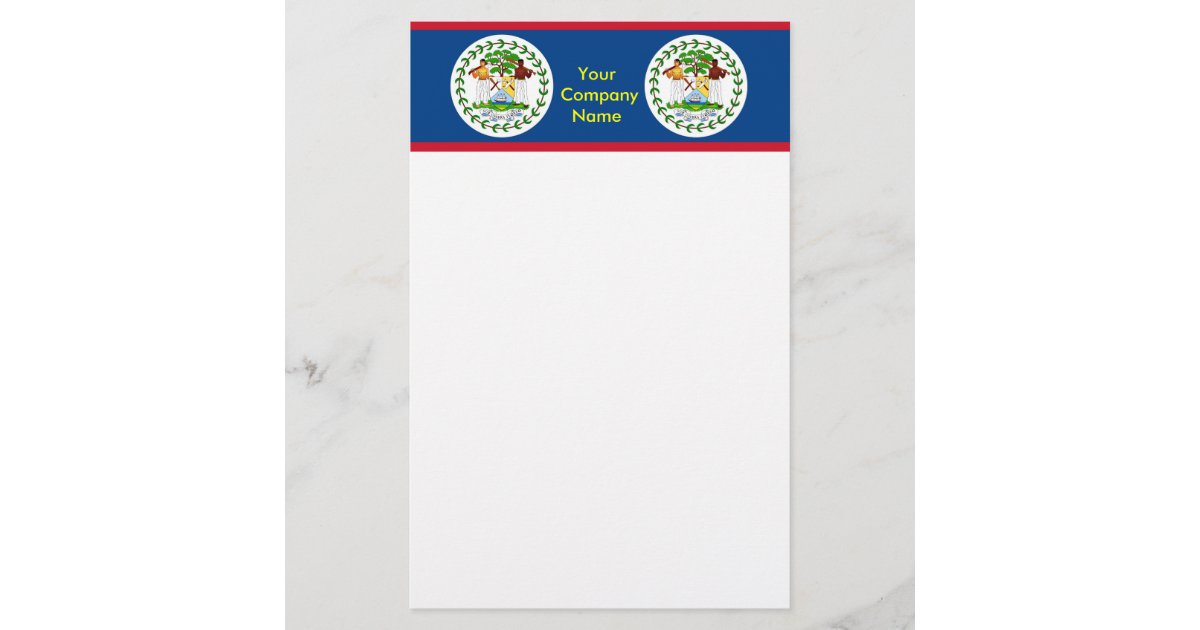 Stationery with Flag of Belize Zazzle