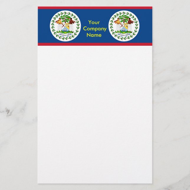 Stationery with Flag of Belize (Front)