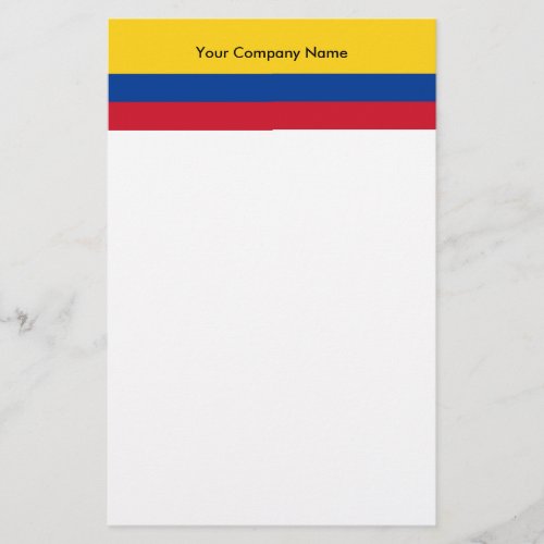 Stationery with Flag of Colombia