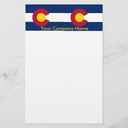Stationery with Flag of Colorado