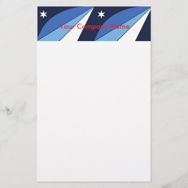 Stationery with Flag of Columbia, South Carolina (Front)