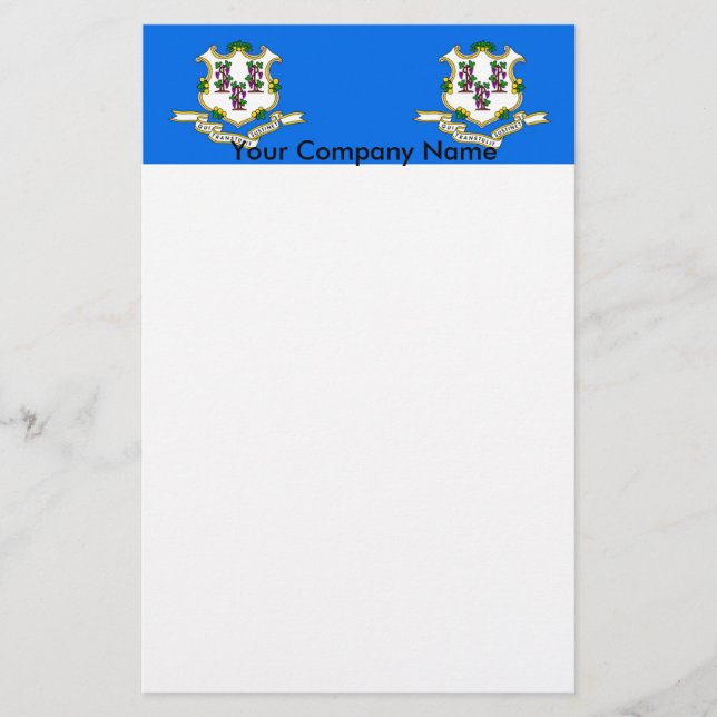 Stationery with Flag of Connecticut (Front)