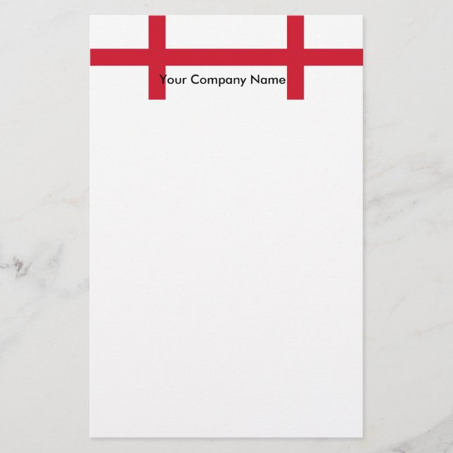 Stationery with Flag of England (Front)