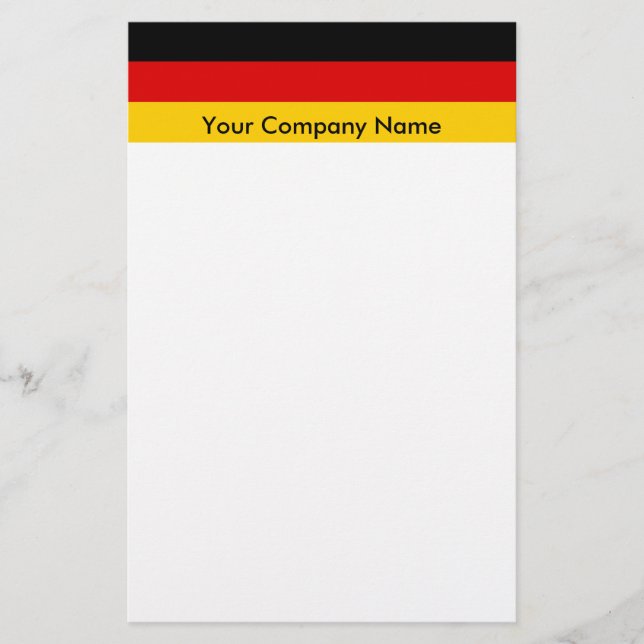Stationery with Flag of Germany (Front)