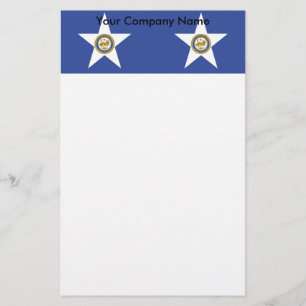 Stationery with Flag of Houston City, USA