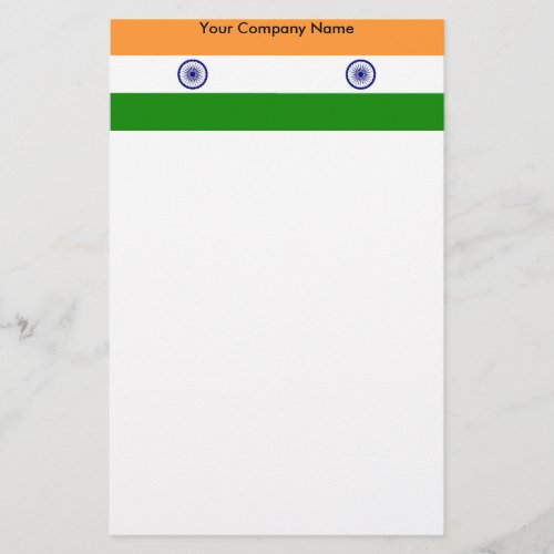 Stationery with Flag of India