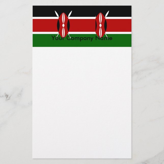Stationery with Flag of Kenya (Front)