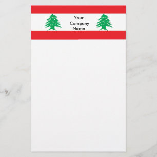 Stationery with Flag of Lebanon