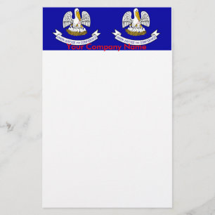 Stationery with Flag of Louisiana