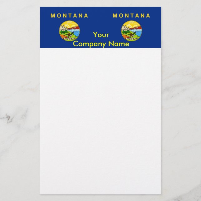 Stationery with Flag of Montana (Front)