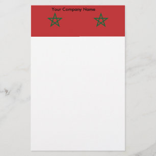 Stationery with Flag of Morocco