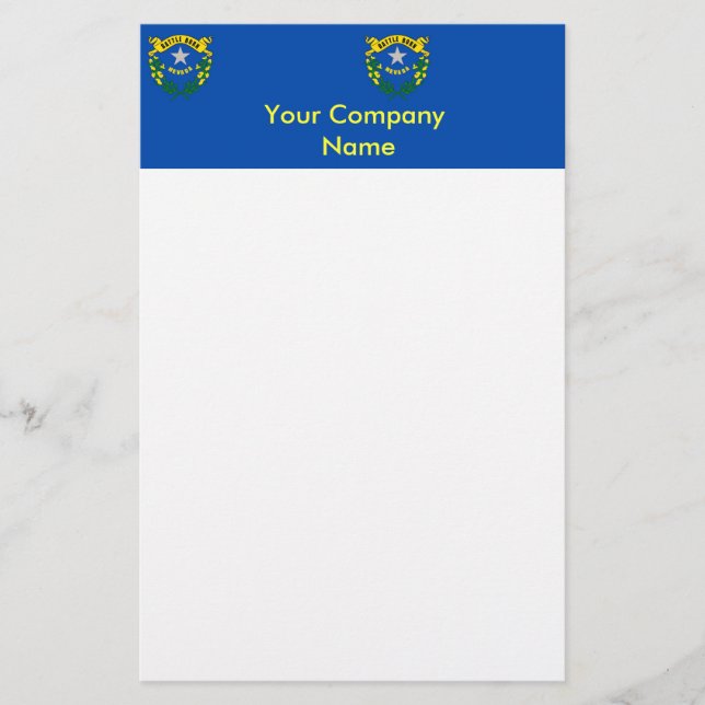Stationery with Flag of Nevada (Front)