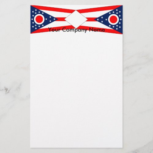 Stationery with Flag of Ohio