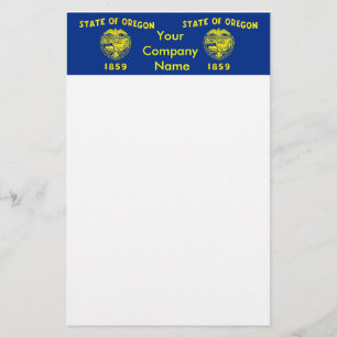 Stationery with Flag of Oregon
