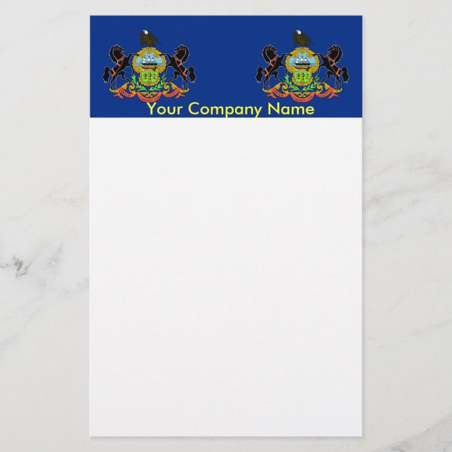 Stationery with Flag of Pennsylvania (Front)