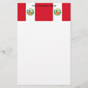 Stationery with Flag of Peru
