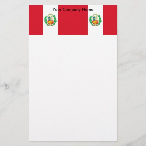 Stationery with Flag of Peru