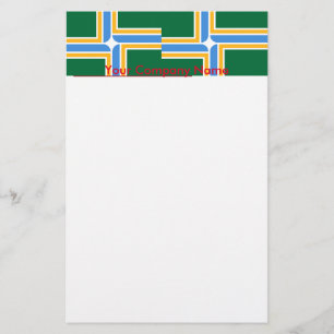 Stationery with Flag of Portland, Oregon