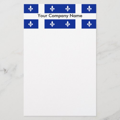 Stationery with Flag of Quebec Canada