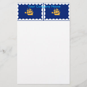 Stationery with Flag of Quebec City, Canada