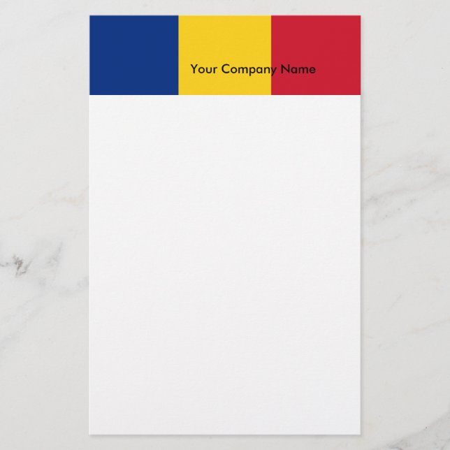 Stationery with Flag of Romania (Front)