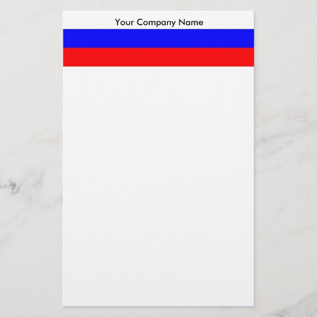 Stationery with Flag of Russia (Front)