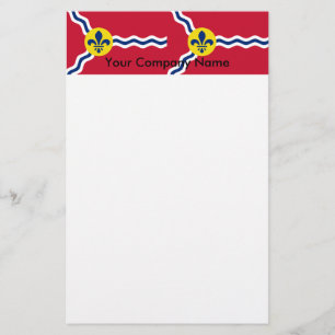 Stationery with Flag of St. Louis, Missouri