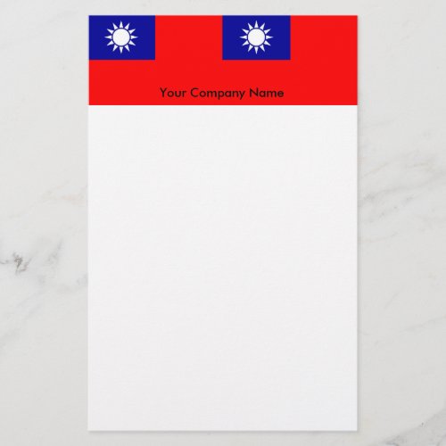 Stationery with Flag of Taiwan