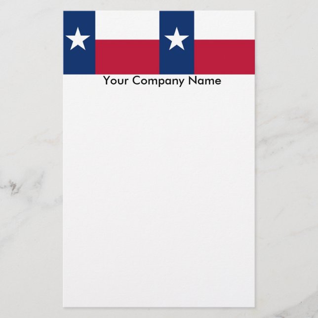 Stationery with Flag of Texas (Front)