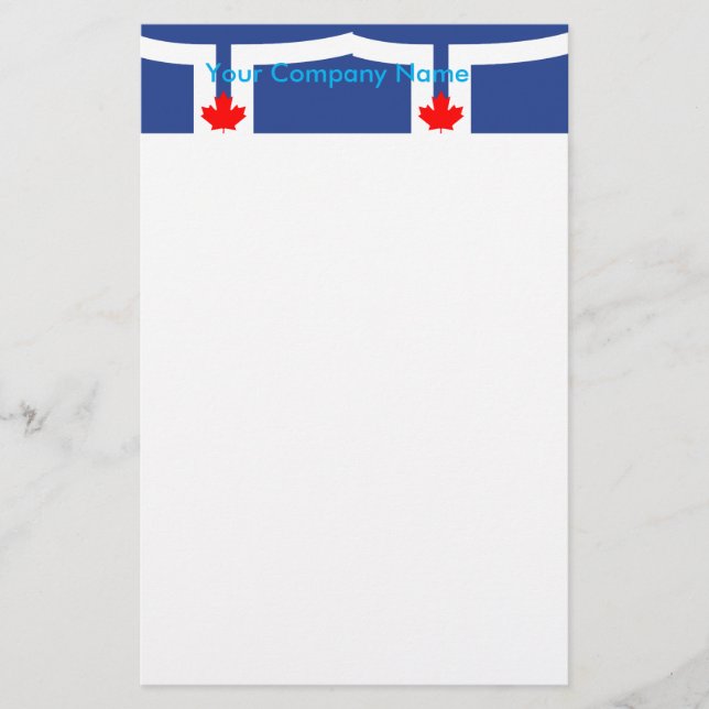 Stationery with Flag of Toronto, Canada (Front)