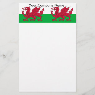 Stationery with Flag of Wales