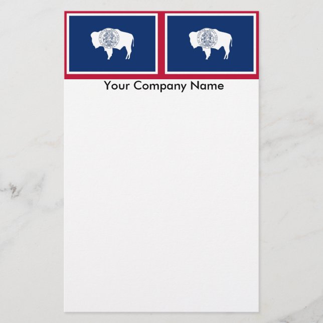 Stationery with Flag of Wyoming (Front)