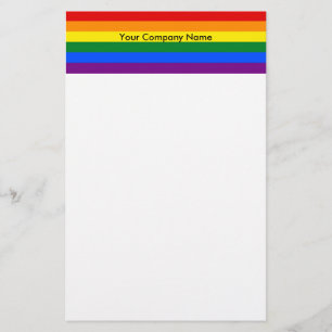 Stationery with Rainbow LGBT Flag