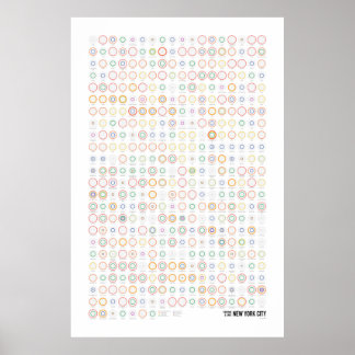 Stations & Lines: New York City (Light) Poster