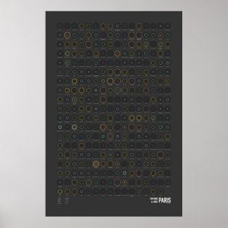Stations & Lines: Paris (Dark) Poster