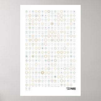 Stations & Lines: Paris (Light) Poster