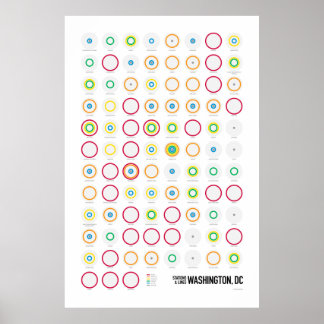 Stations & Lines: Washington, DC (Light) Poster
