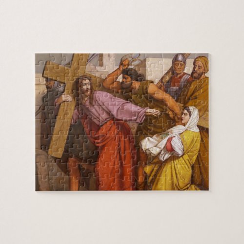 Stations of the Cross 5 Simon Carries the Cross Jigsaw Puzzle